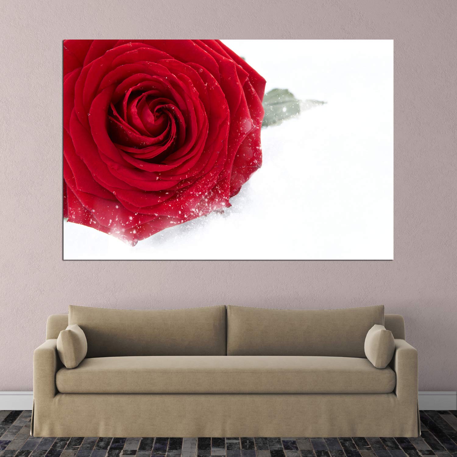inep-b083y53zl7-bloom-o_clock-unframed-rose-wall-art-featuring-a-vibrant-pink-rose-with-green-leaves.jpeg